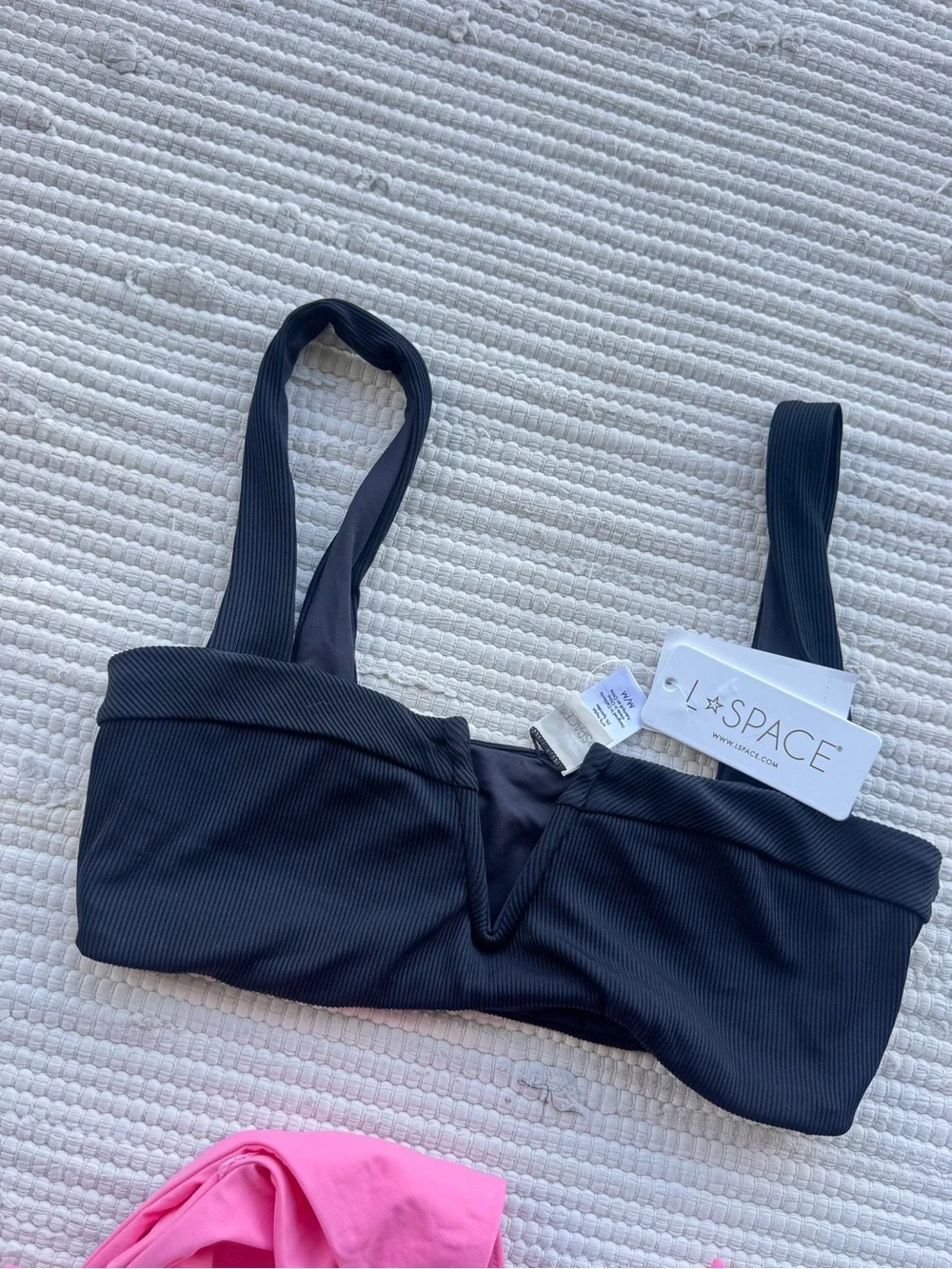 L*SPACE Black & Pink Bikini Set NWT | Lee Lee Top & Kiki Tanga Bottom